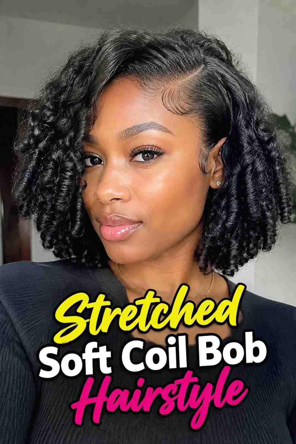 15. Stretched Soft Coil Bob Hairstyle