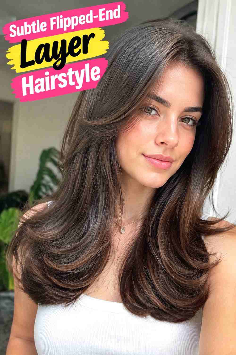 12. Subtle Flipped End Layer Hairstyle