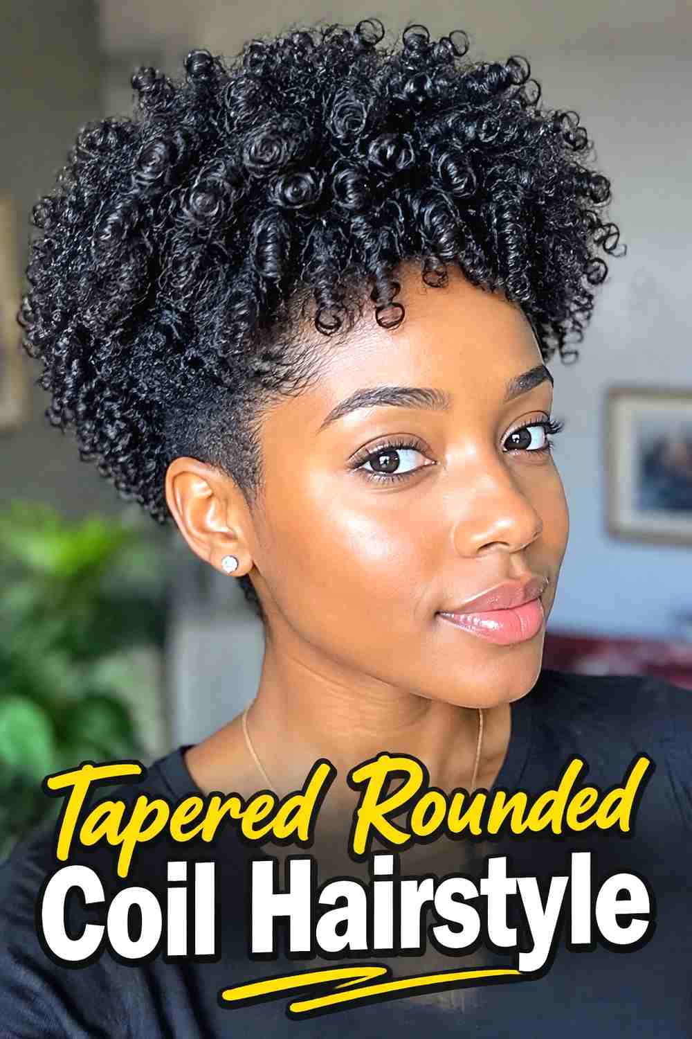 4. Tapered Rounded Coil Hairstyle