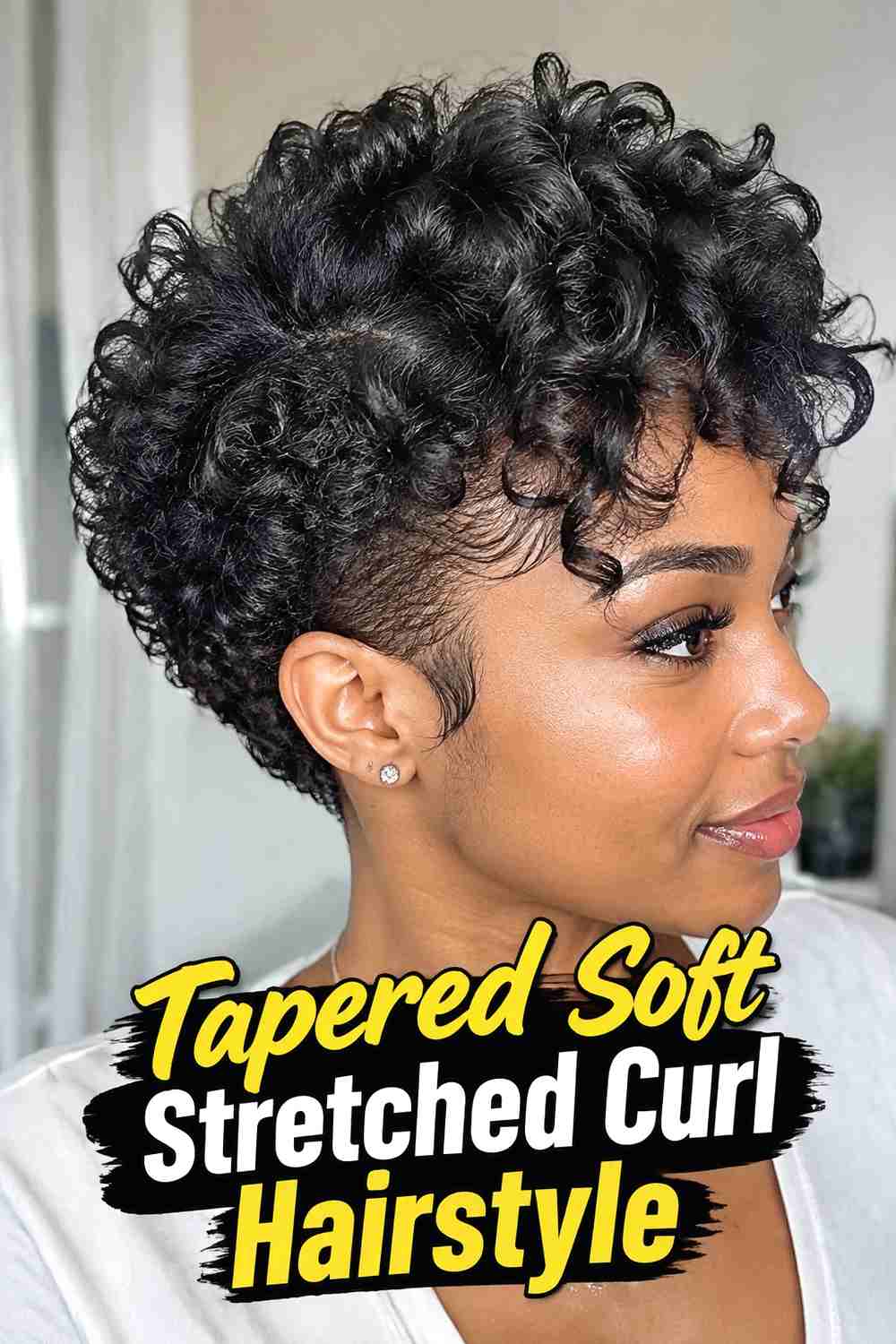 12. Tapered Soft Stretched Curl Hairstyle