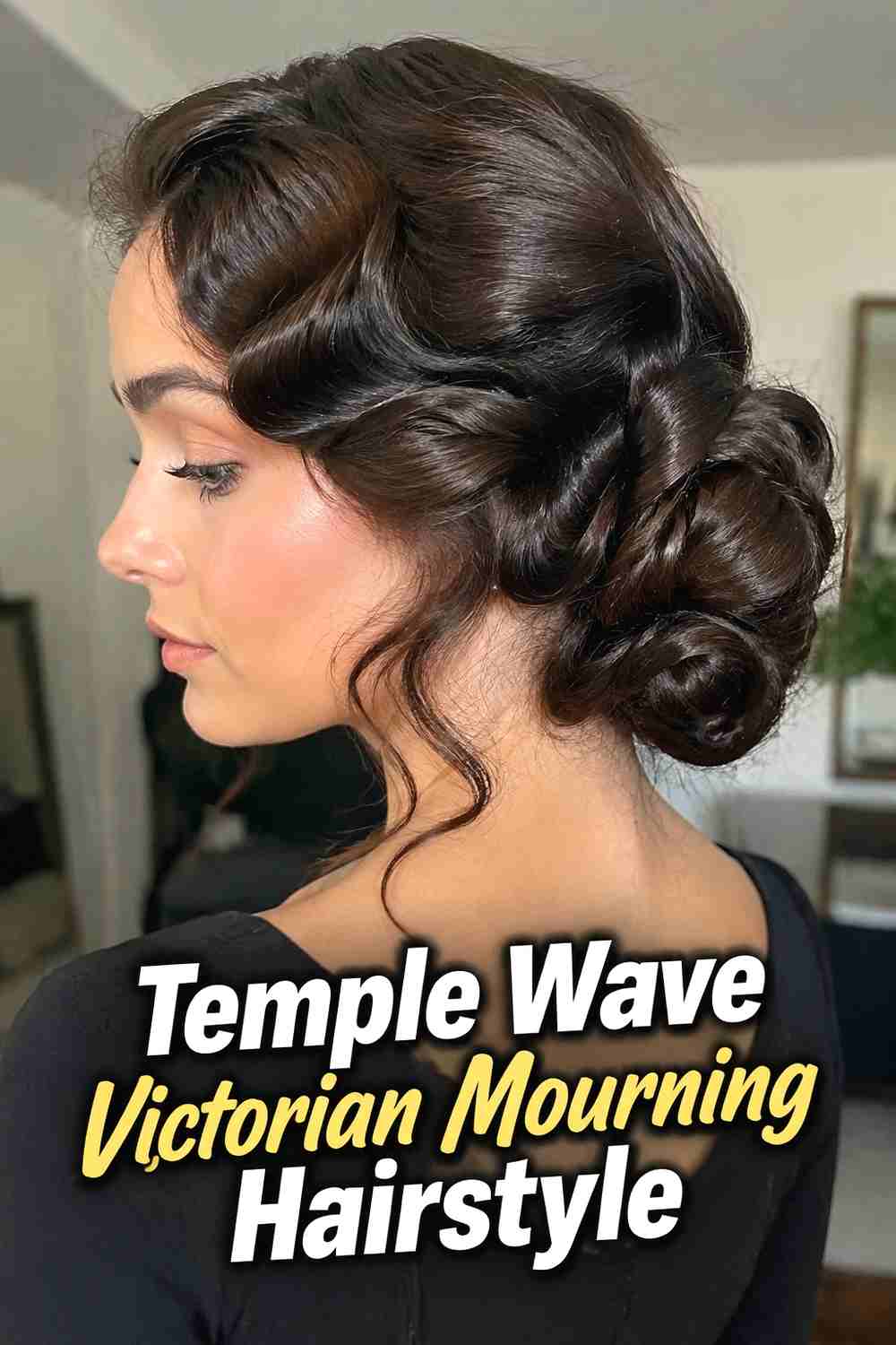 6. Temple Wave Victorian Mourning Hairstyle