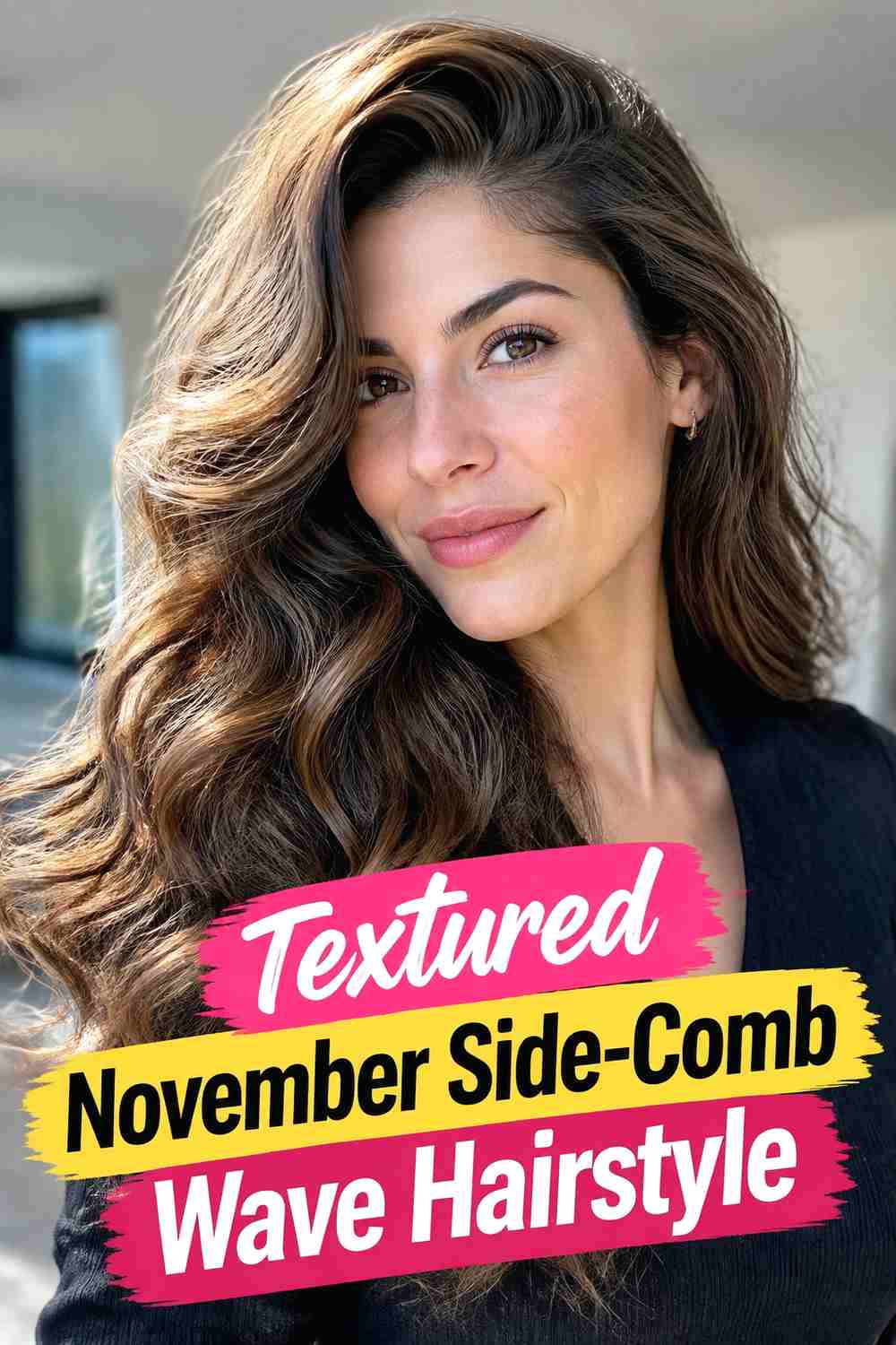 14. Textured November Side Comb Wave Hairstyle