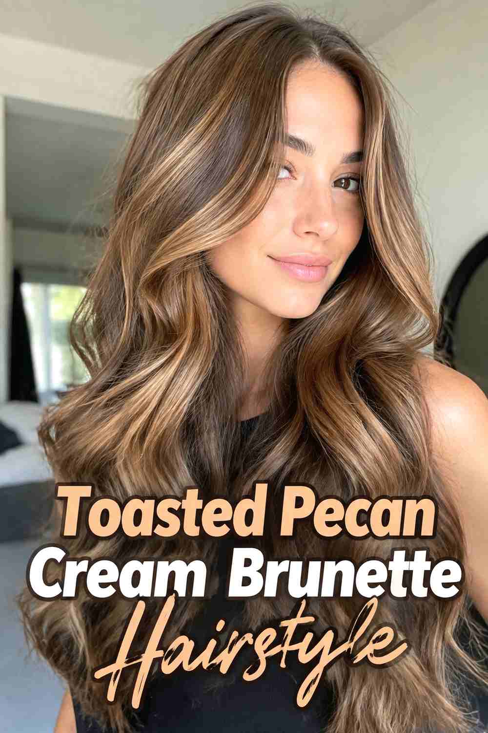 10. Toasted Pecan Cream Brunette Hairstyle