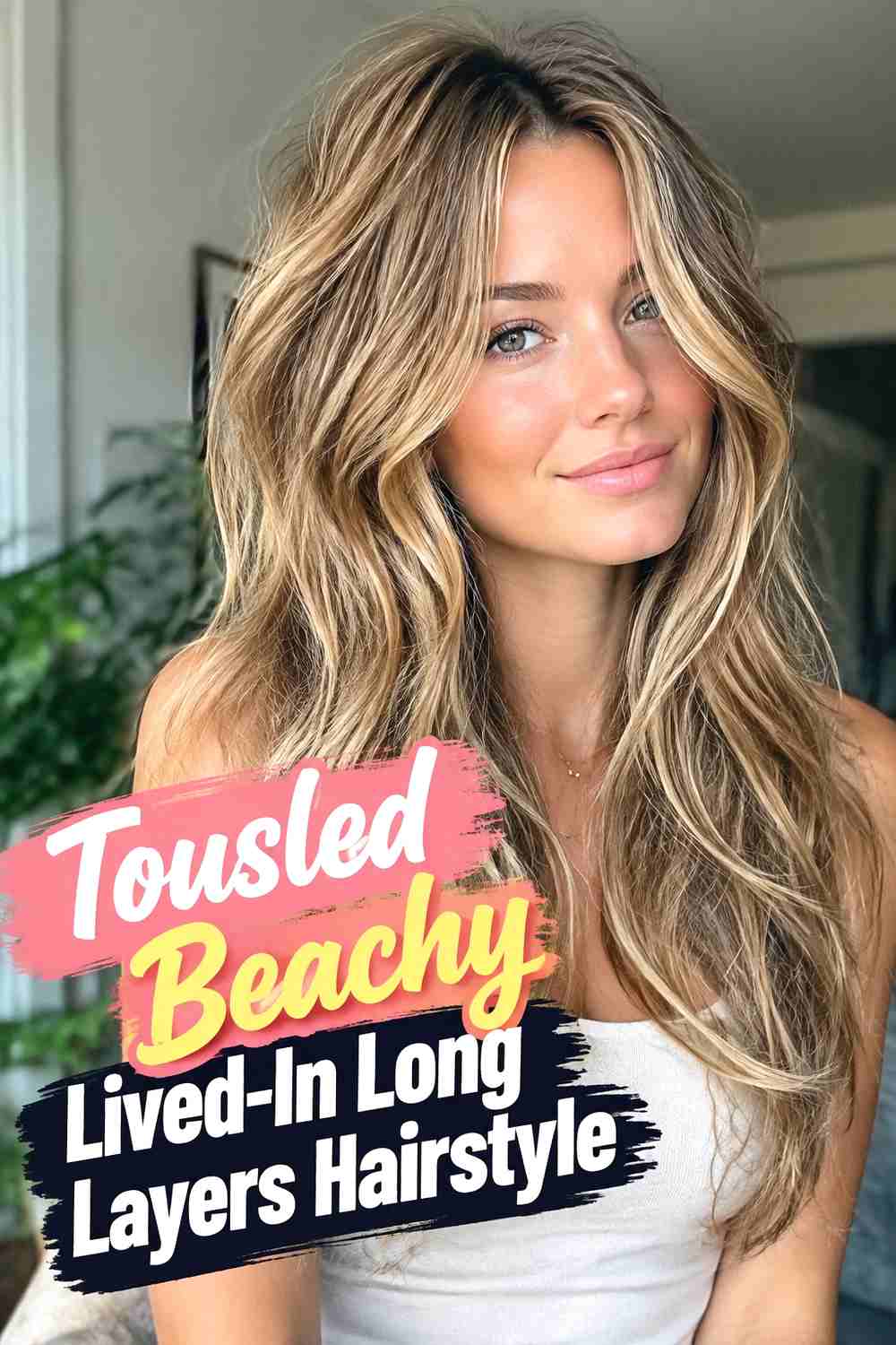 10. Tousled Beachy Lived In Long Layers Hairstyle