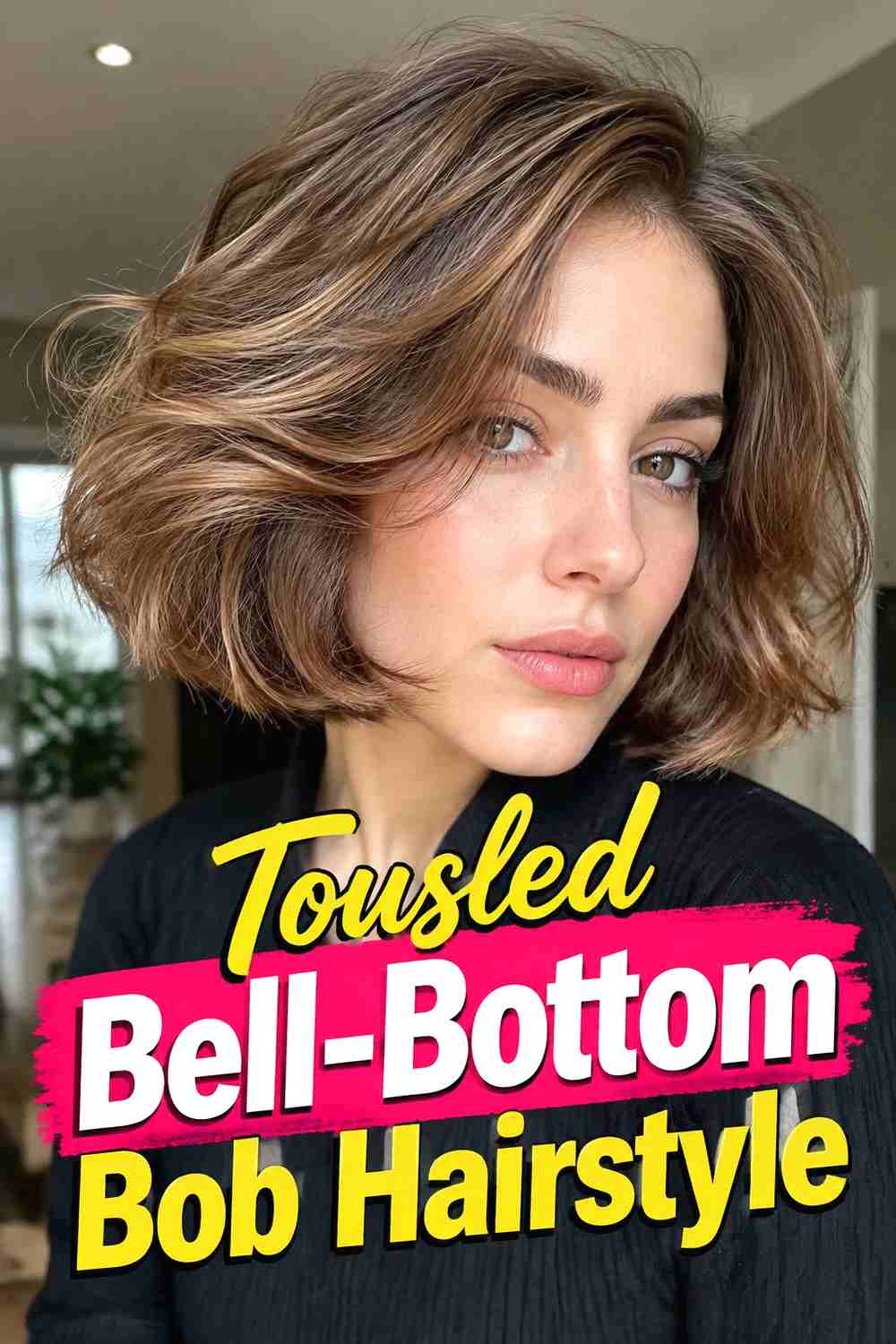 11. Tousled Bell Bottom Bob Hairstyle