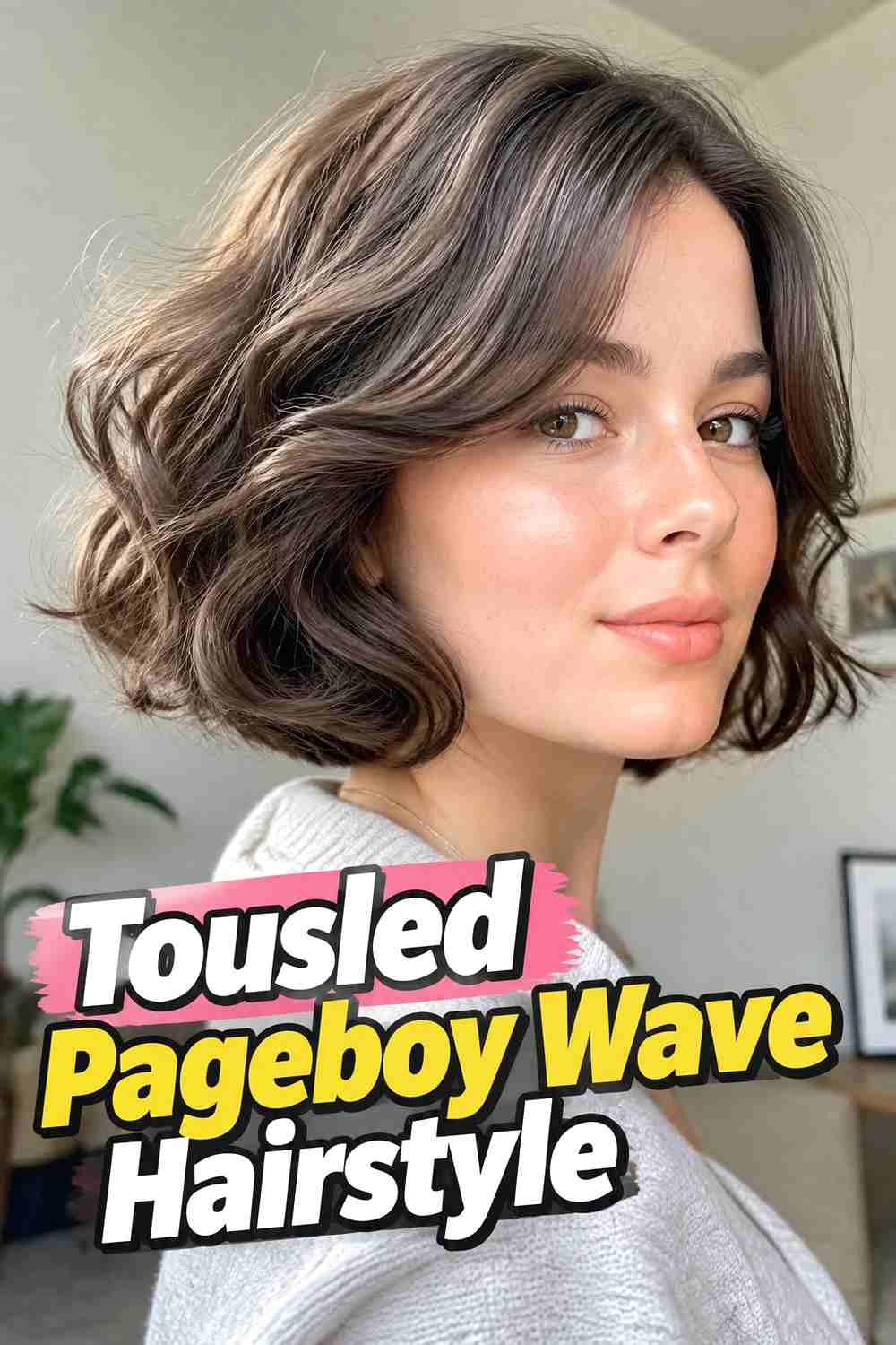 8. Tousled Pageboy Wave Hairstyle