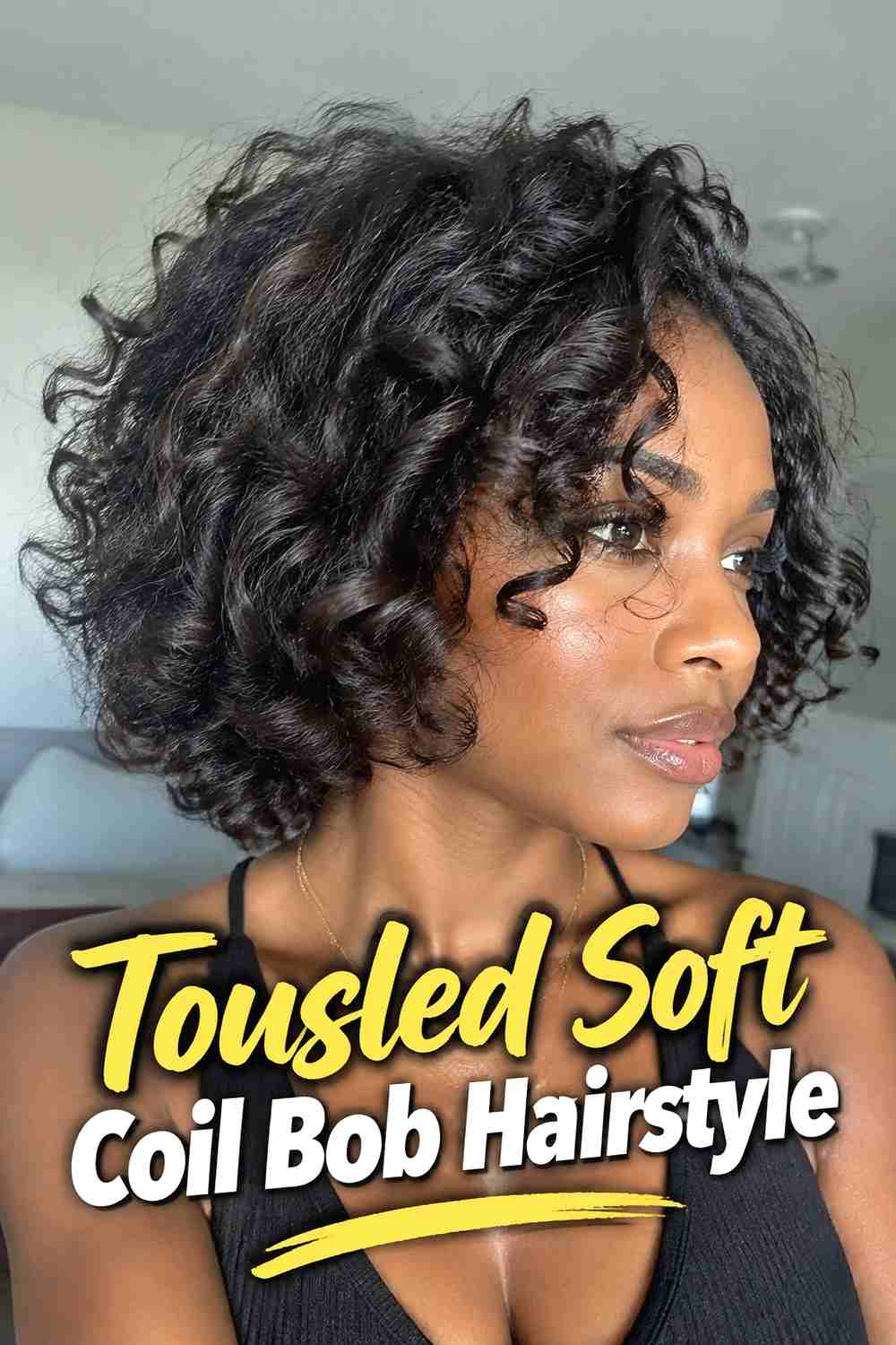 16. Tousled Soft Coil Bob Hairstyle