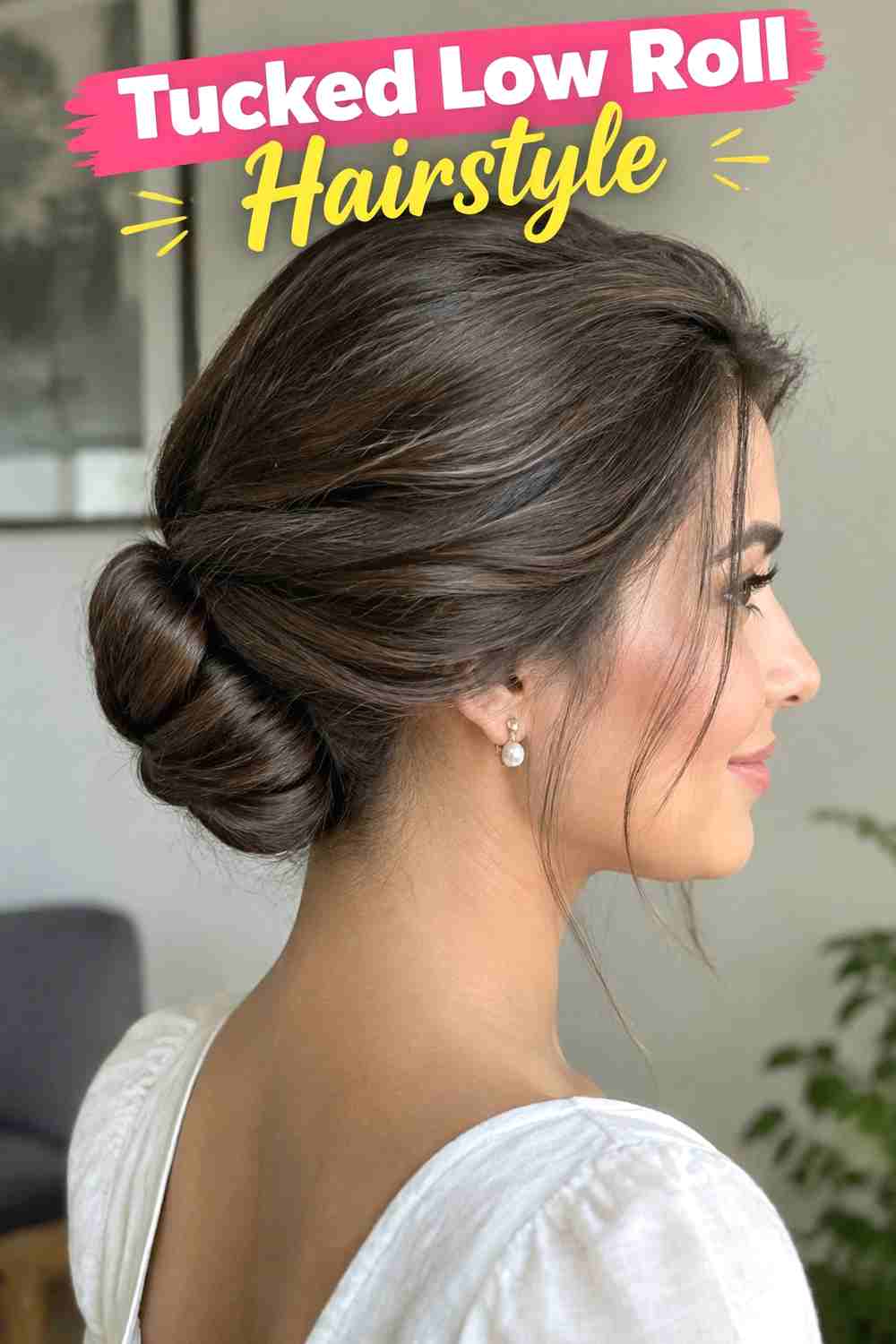3. Tucked Low Roll Hairstyle