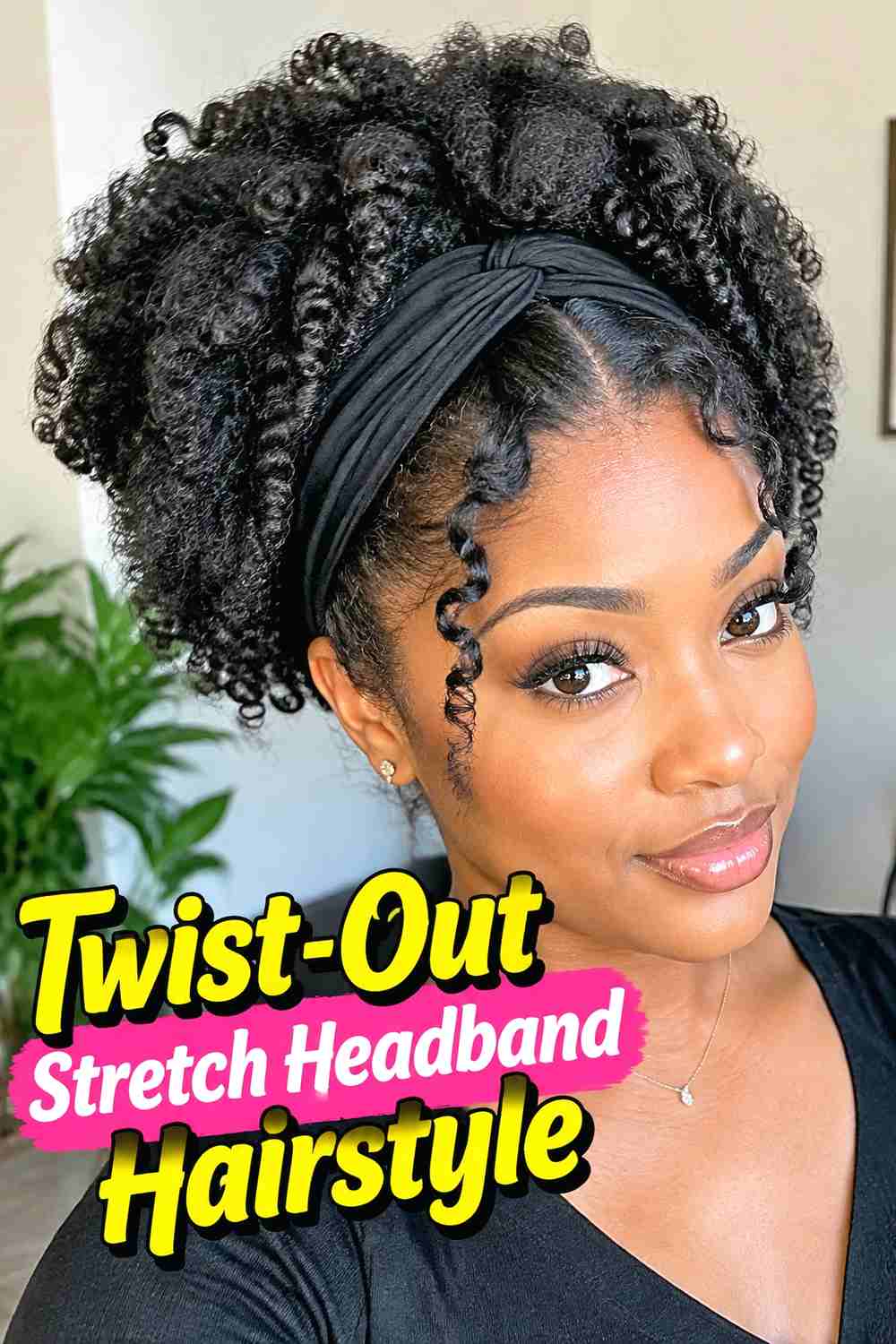 8. Twist Out Stretch Headband Hairstyle