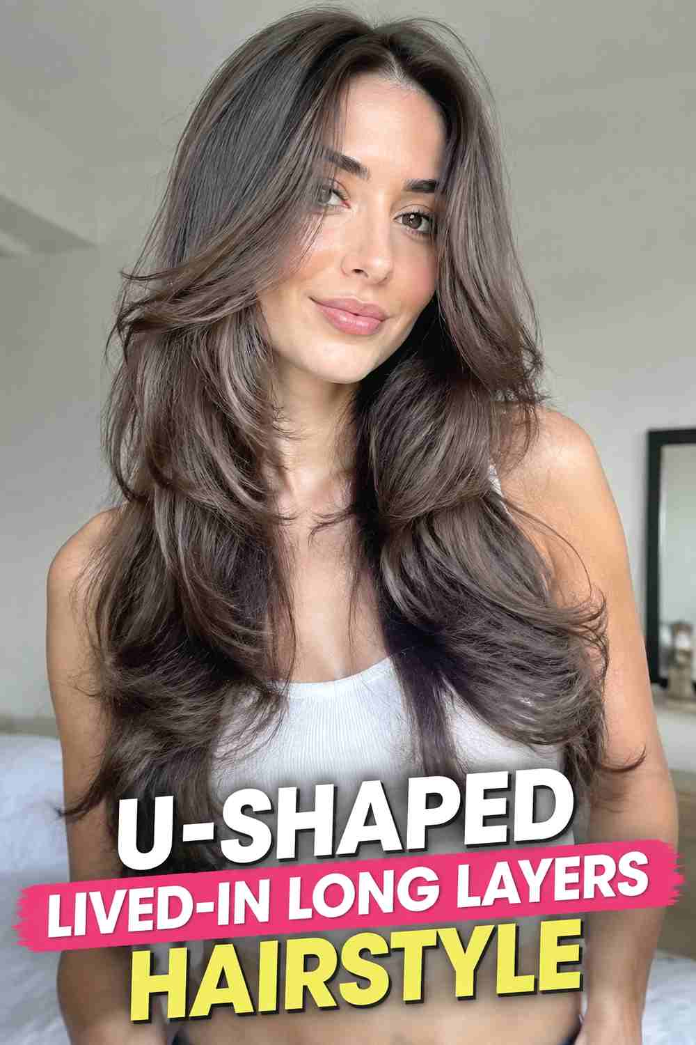 13. U Shaped Lived In Long Layers Hairstyle