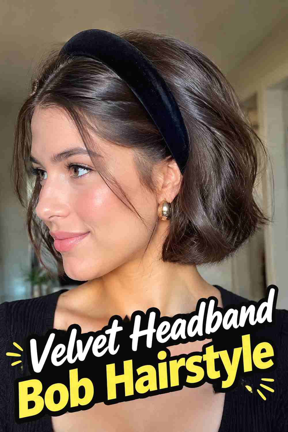 5. Velvet Headband Bob Hairstyle