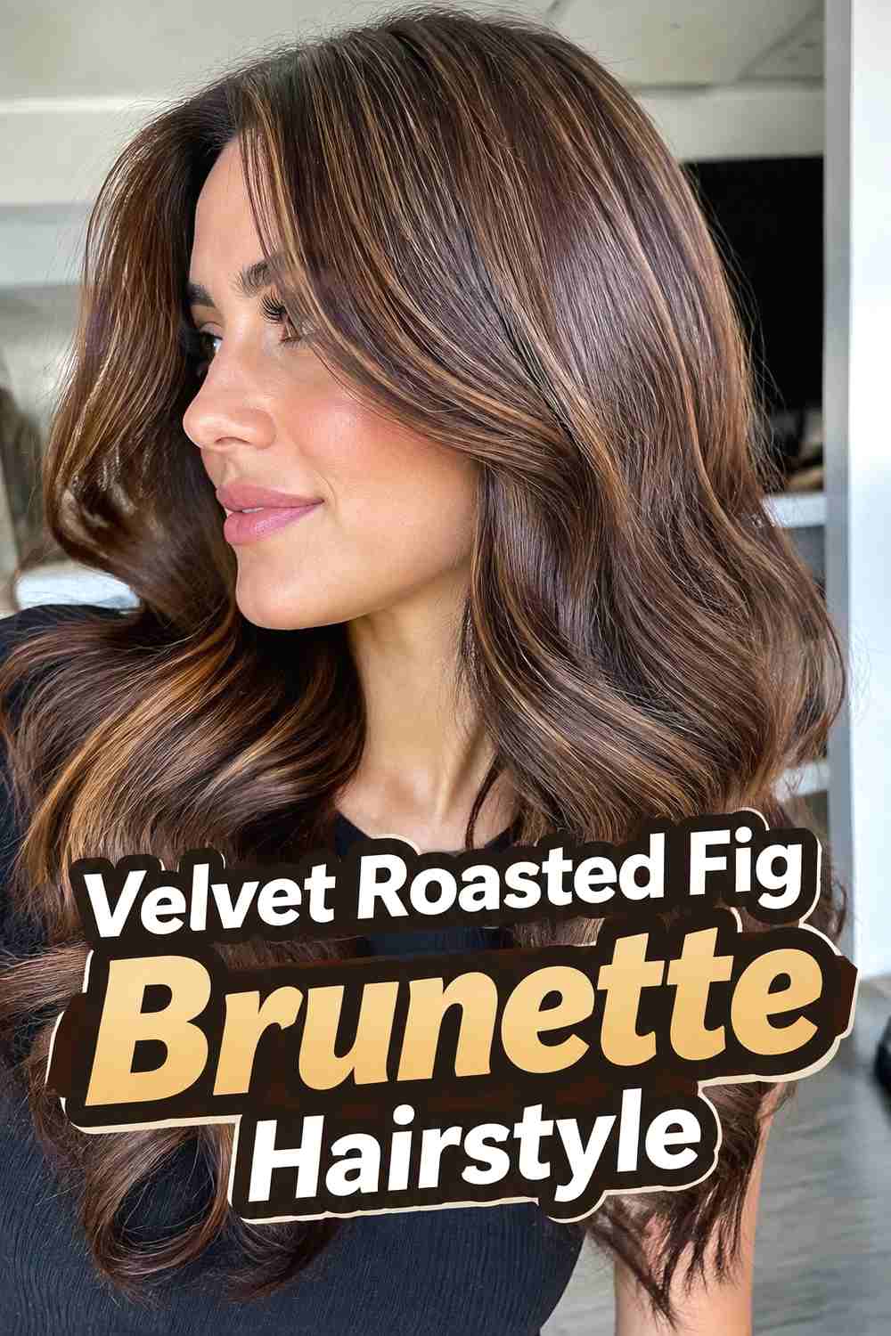 17. Velvet Roasted Fig Brunette Hairstyle