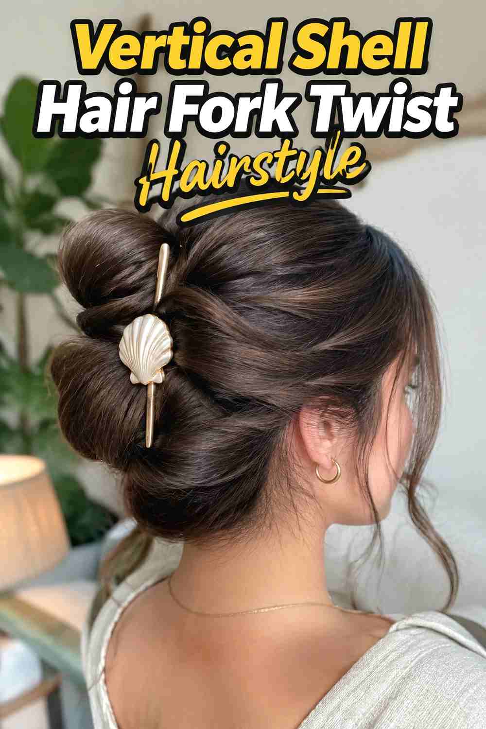 3. Vertical Shell Hair Fork Twist Hairstyle