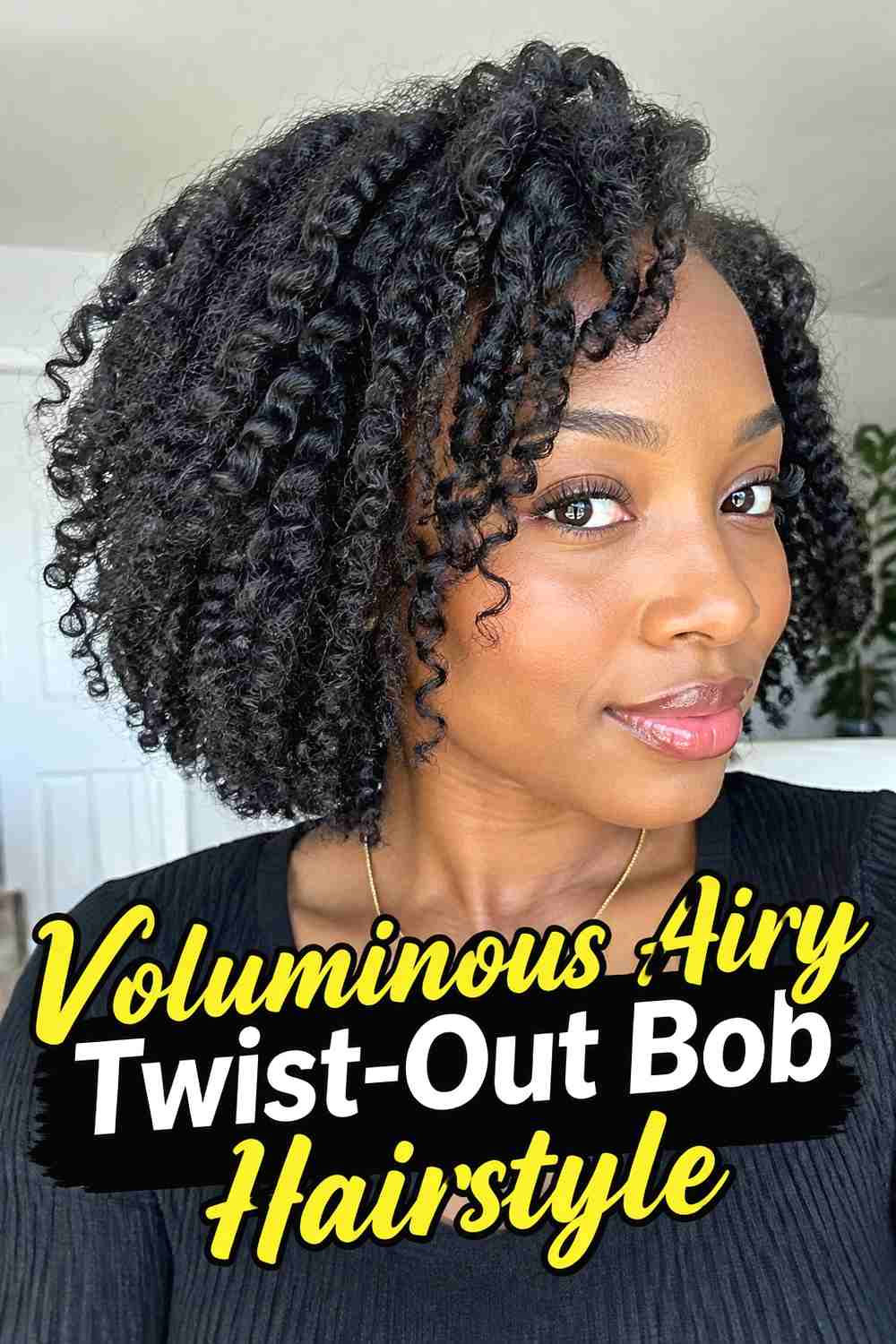 14. Voluminous Airy Twist Out Bob Hairstyle