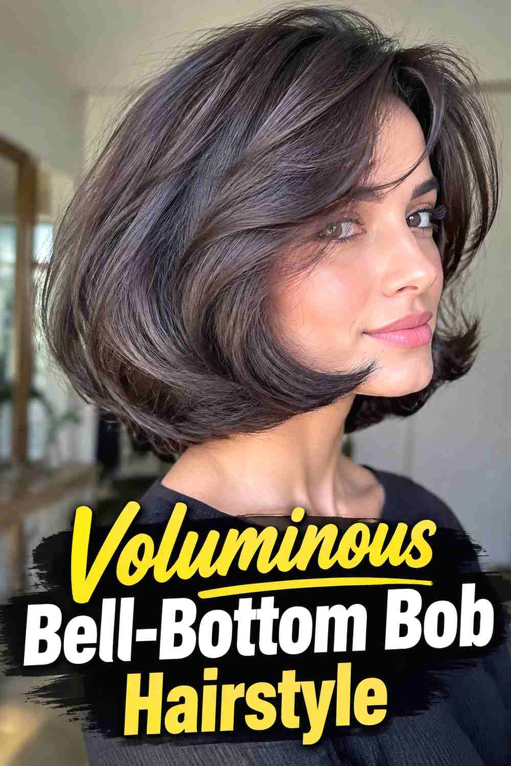 7. Voluminous Bell Bottom Bob Hairstyle