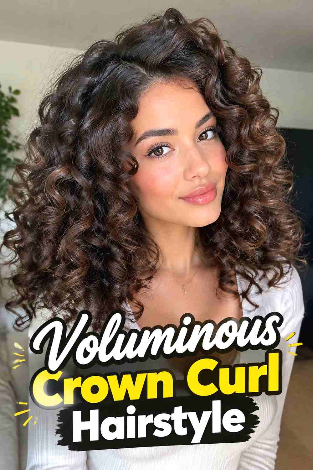 6. Voluminous Crown Curl Hairstyle
