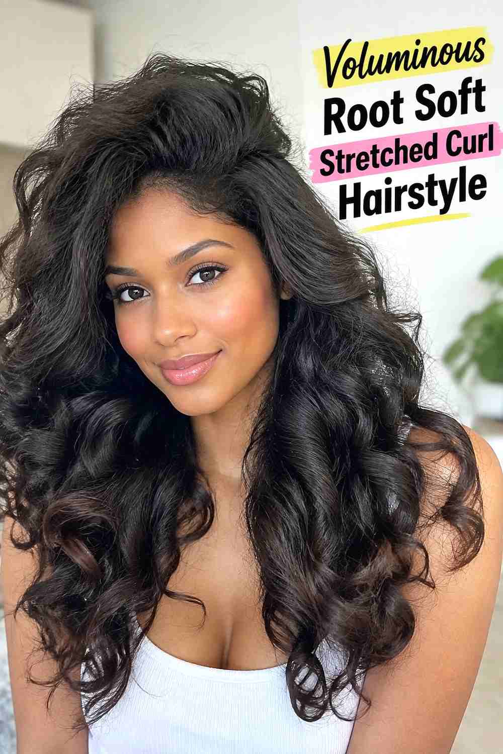 15. Voluminous Root Soft Stretched Curl Hairstyle