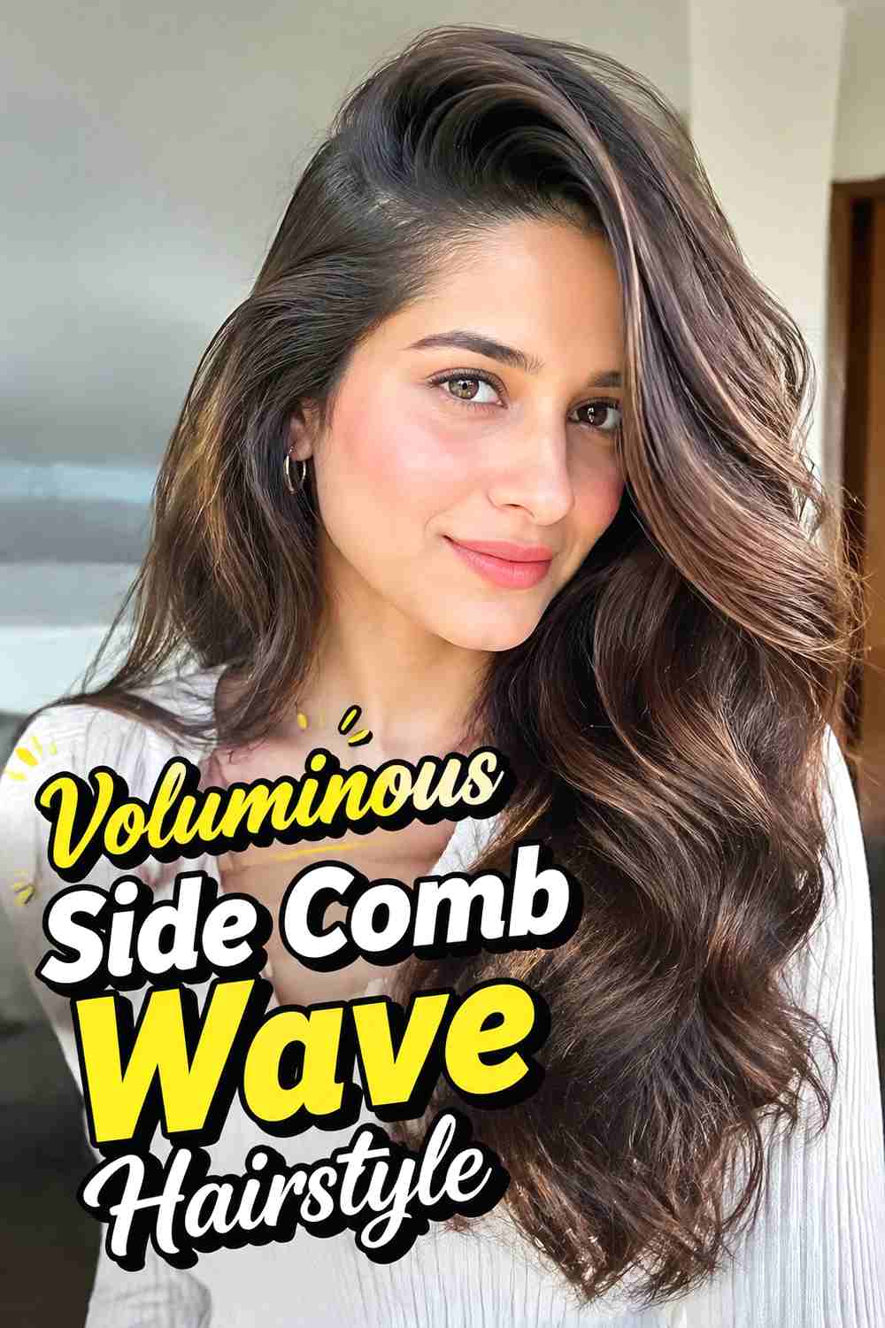 5. Voluminous Side Comb Wave Hairstyle