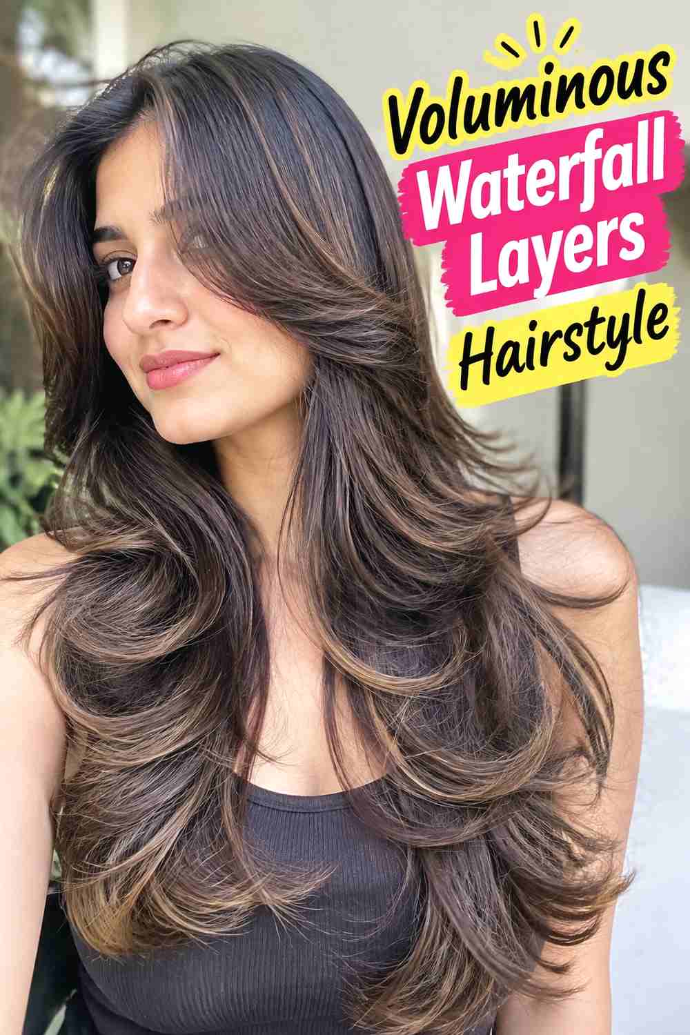 5. Voluminous Waterfall Layers Hairstyle