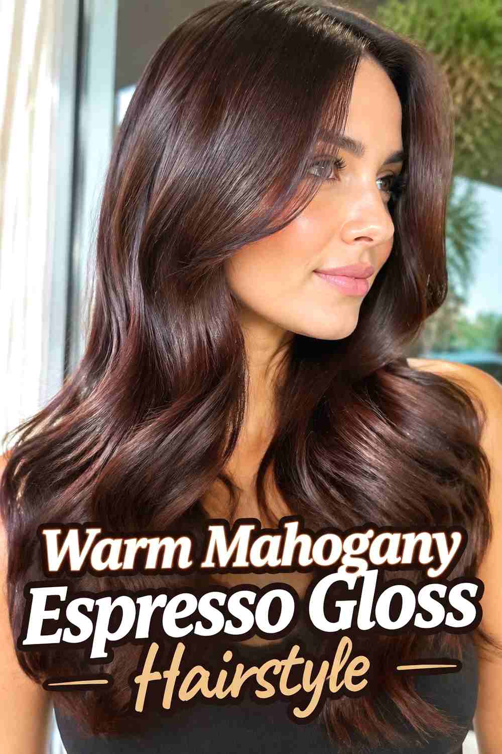 6. Warm Mahogany Espresso Gloss Hairstyle