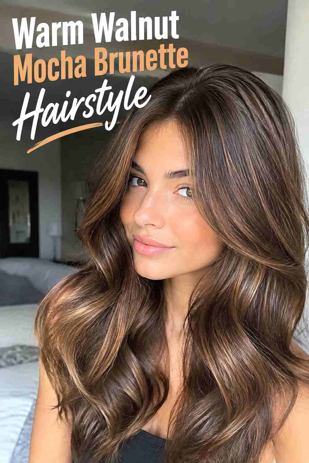 8. Warm Walnut Mocha Brunette Hairstyle