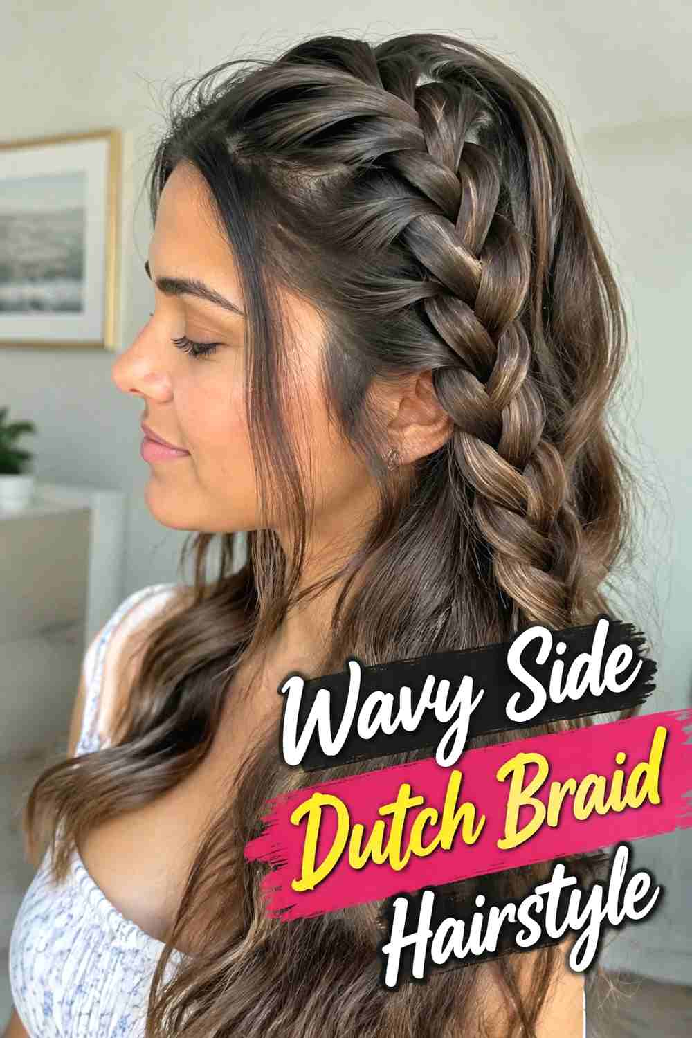 4. Wavy Side Dutch Braid Hairstyle