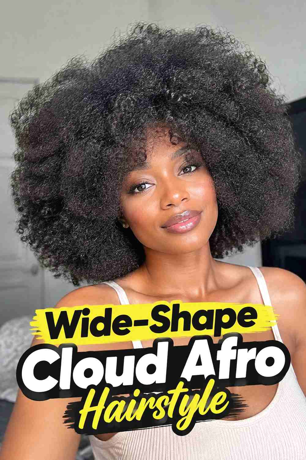 4. Wide Shape Cloud Afro Hairstyle