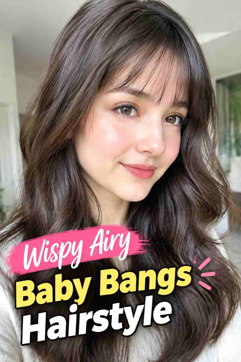 2. Wispy Airy Baby Bangs Hairstyle