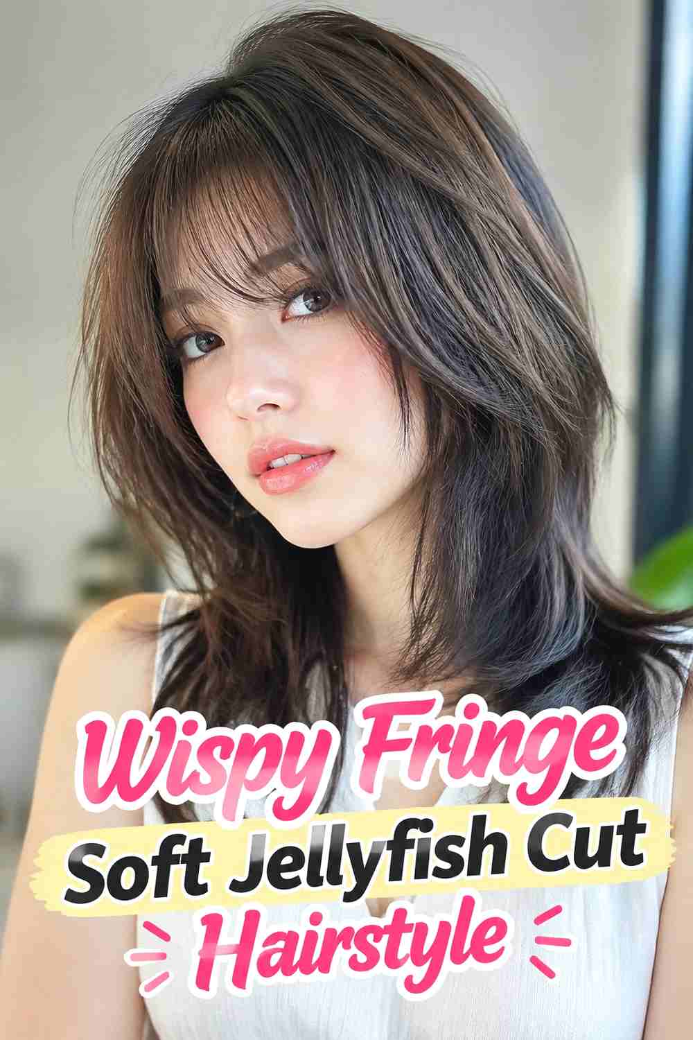 6. Wispy Fringe Soft Jellyfish Cut Hairstyle