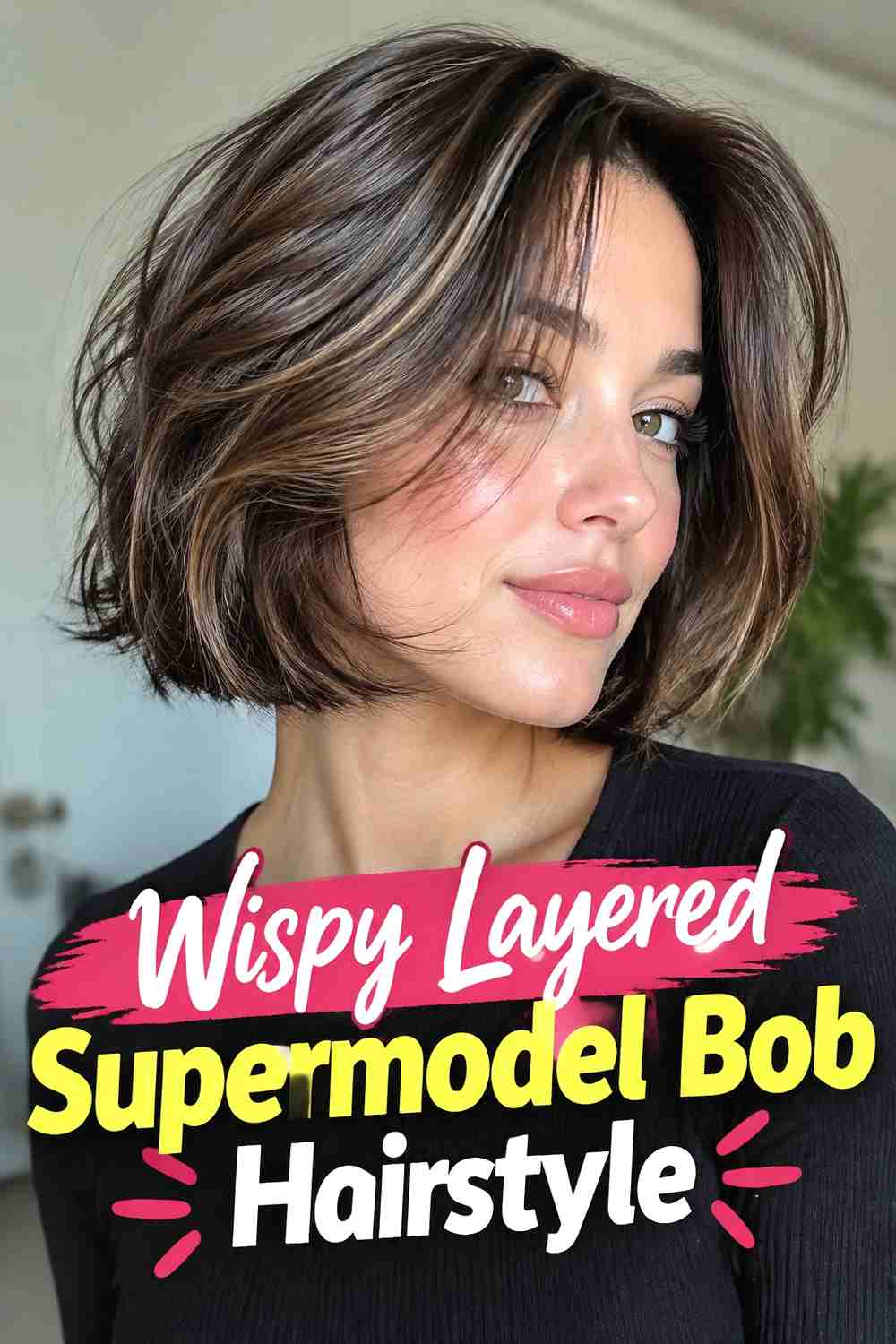 13. Wispy Layered Supermodel Bob Hairstyle