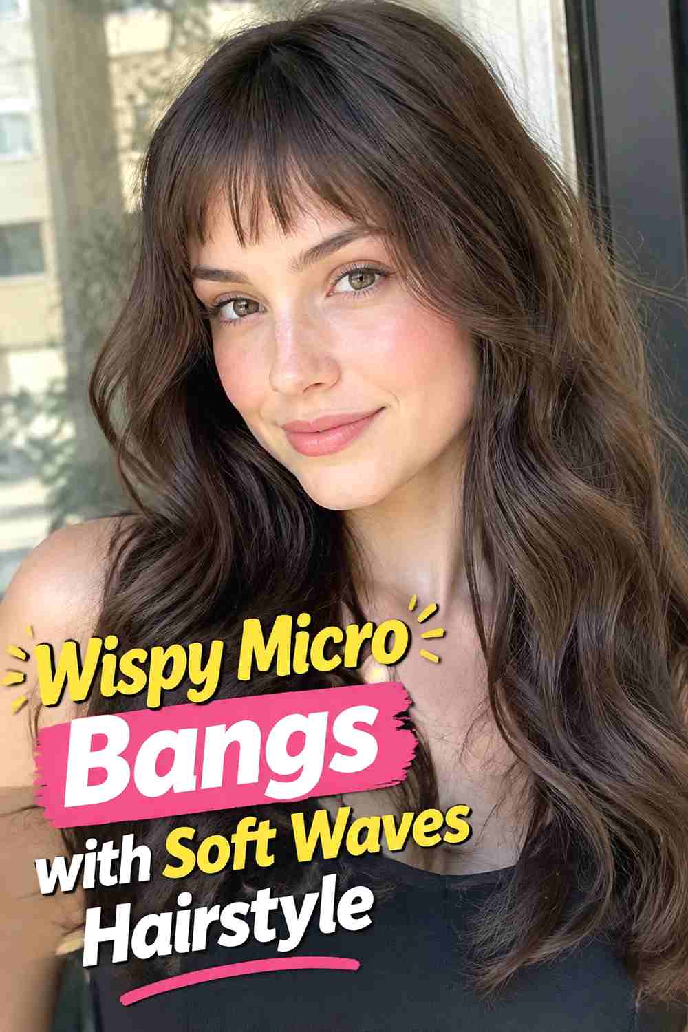 1. Wispy Micro Bangs With Soft Waves Hairstyle